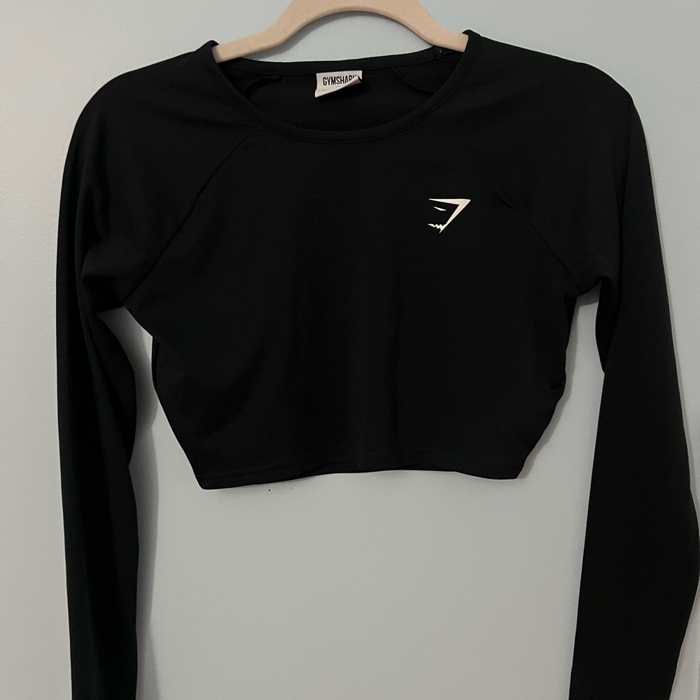 Gymshark Black Long Sleeve Crop Top